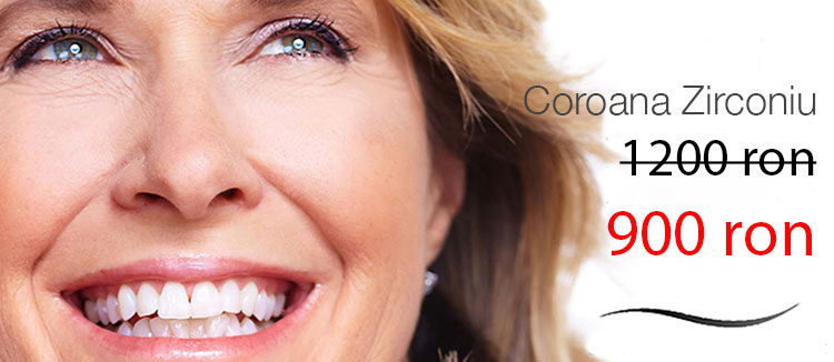 Coroana zirconiu pe implant