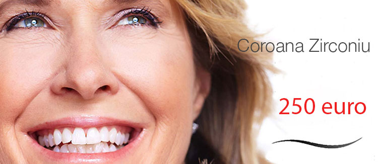 Coroana zirconiu pe implant
